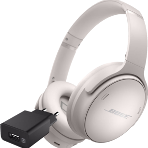 Bose Quietcomfort 45 Wit + XtremeMac Oplader met Usb A Poort 12W