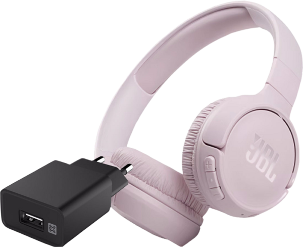 JBL Tune 510BT Roze + XtremeMac Oplader met Usb A Poort 12W