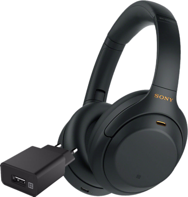 Sony WH-1000XM4 Zwart + XtremeMac Oplader met Usb A Poort 12W