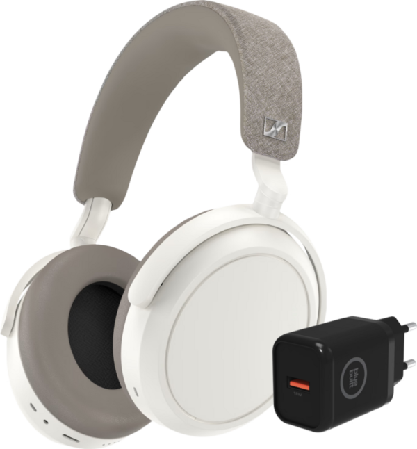 Sennheiser Momentum Wireless 4 Wit + Bluebuilt oplader