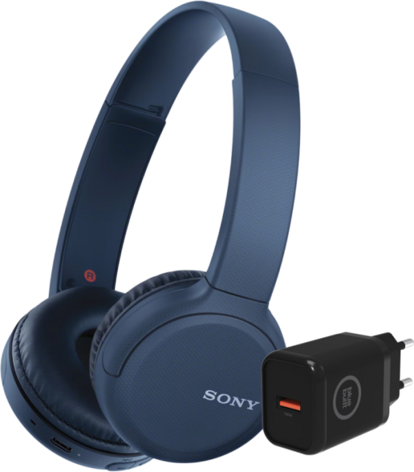 Sony WH-CH510 Blauw + Bluebuilt oplader