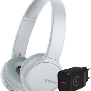 Sony WH-CH510 Wit + Bluebuilt oplader