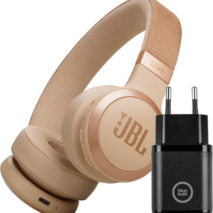 JBL Live 670NC Rosegoud + BlueBuilt Quick Charge Oplader met Usb A Poort 18W Zwart