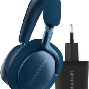 Bowers & Wilkins Px7 S2 Blauw + BlueBuilt Quick Charge Oplader met Usb A Poort 18W Zwart