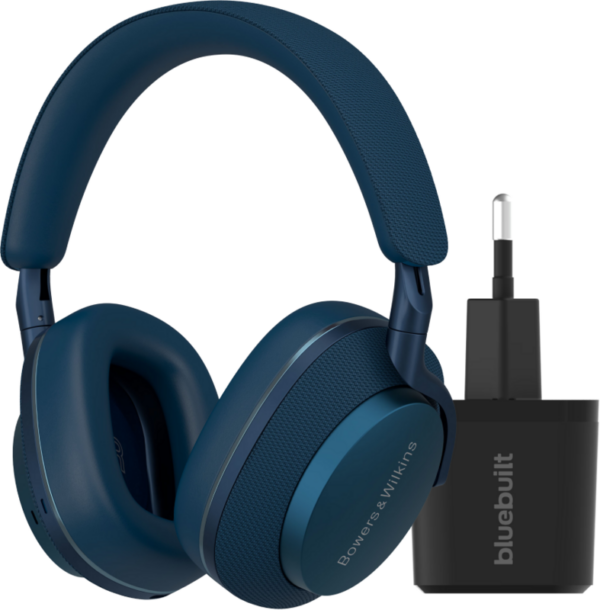 Bowers & Wilkins Px7 S2e Blauw + BlueBuilt Quick Charge Oplader met Usb A Poort 18W Zwart