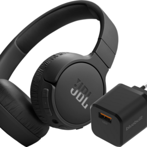 JBL Tune 670NC Zwart + BlueBuilt Quick Charge Oplader met Usb A Poort 18W Zwart