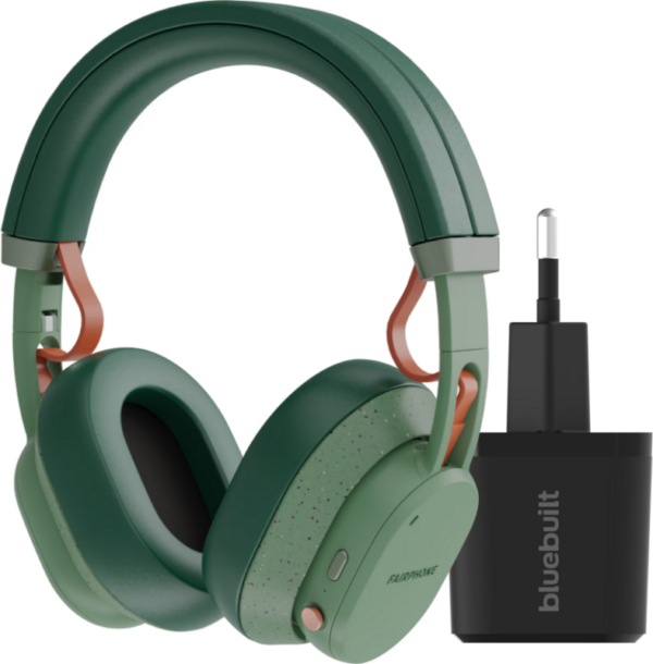 Fairbuds XL Groen + BlueBuilt Quick Charge Oplader met Usb A