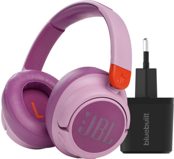 JBL JR460NC Roze + BlueBuilt Quick Charge Oplader met Usb A