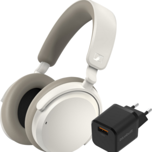 Sennheiser Accentum Wireless Wit+ BlueBuilt Quick Charge Oplader met Usb A Poort 18W Zwart