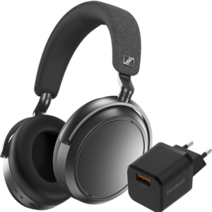 Sennheiser Momentum 4 Wireless Grijs + BlueBuilt Quick Charge Oplader met Usb A Poort 18W